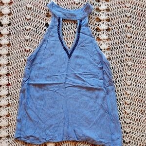 Blue Sleeveless Women's Top